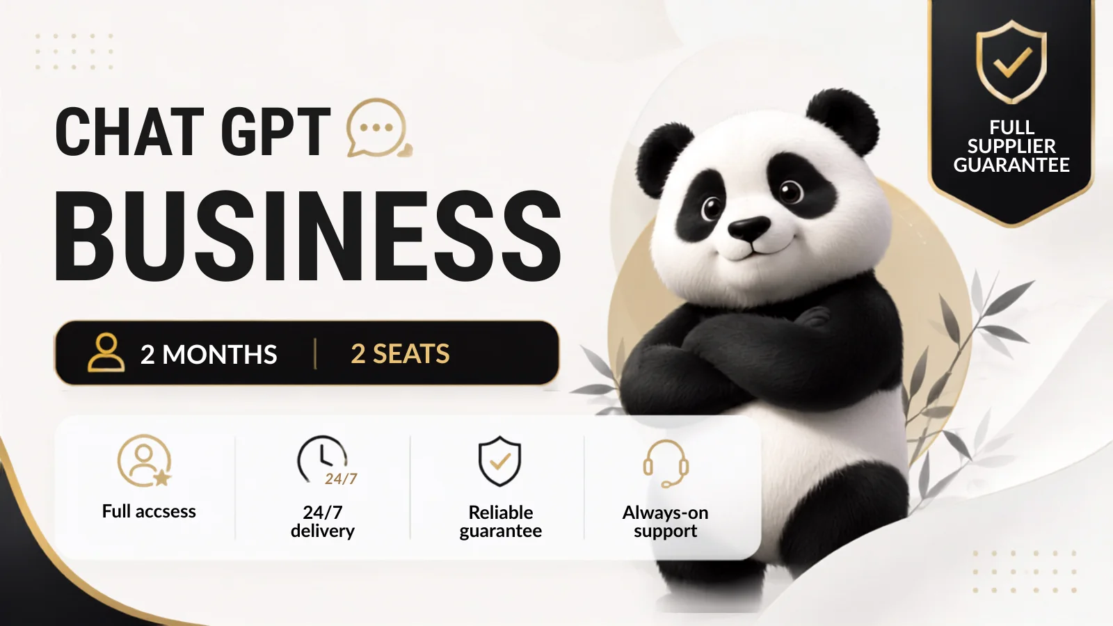 Pratinjau ChatGPT Business 2 Month | 2 Seats