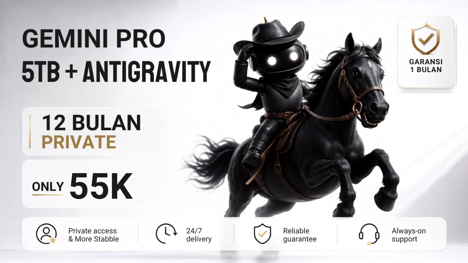 Preview Gemini AI Pro + 5TB + Antigravity — 1 Year Account