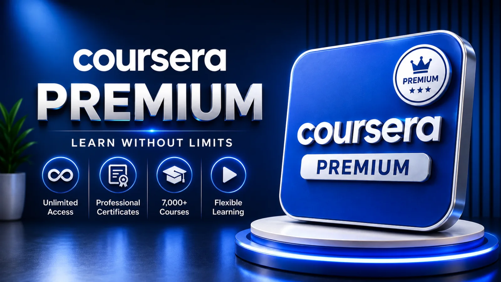 Pratinjau Coursera Premium 12 Month